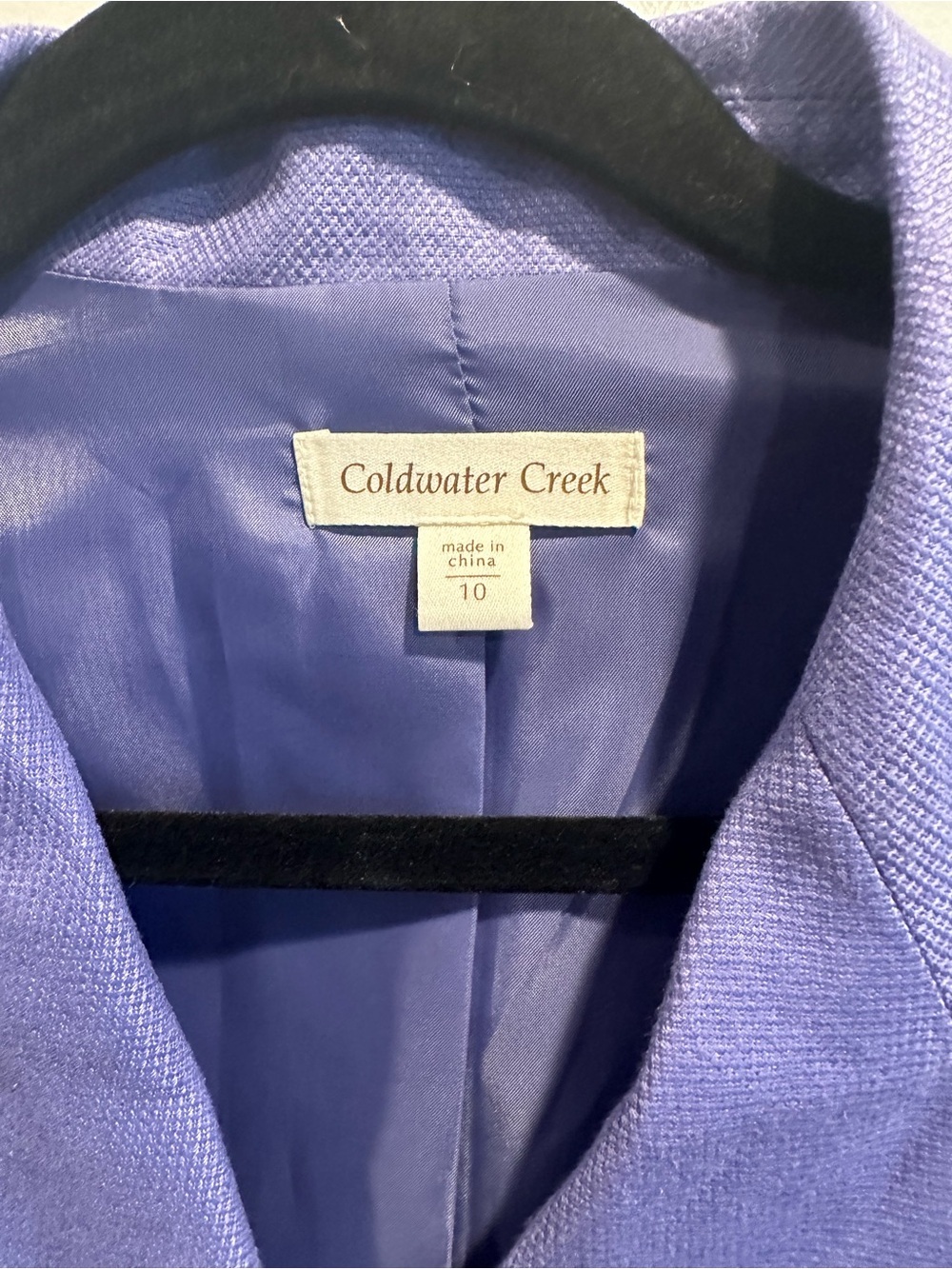 Coldwater Creek Lavender Linen Blazer Jacket - Picture 3 of 8